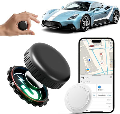 Mini GPS Tracker for Vehicles No Monthly Fee,GPS Car Tracker,Real Time Car GPS Tracker,Strong Magnetic Car Vehicle Tracking Anti-Lost for Car/Person/Pet/Items(Available for Android and iOS)