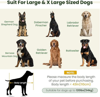 Elevated XL Large Dog Sofa with Backrest and Armrests, 55" Button Tufted Dog Couch Bed with Soft Cushion for Large Dogs, Stylish Lounging Bed Pet Couch Chair, 120Lbs Weight Capacity, Olive Green