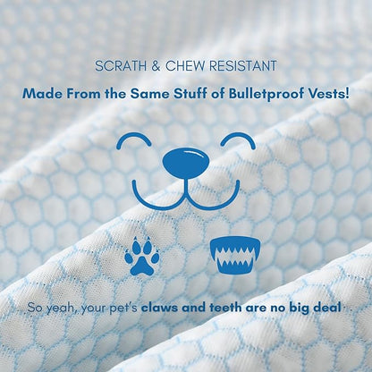 petfelix Mewfort Dog Cooling Mat, Chew & Scratch Resistant Dog Cooling Pad for Large Dogs, Self Cooling Mat for Dogs, No Water or Electricity Needed (Large 35.4"x23.6")