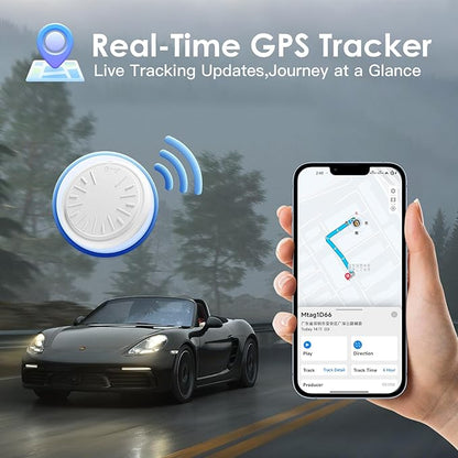 Mini GPS Tracker for Vehicles – Hidden Magnetic Car Tracker Device, Real-Time GPS Tracking for Kids, Car, Pets, No Monthly Fee, Works with Apple Find My and Google Find Hub, Vehicle Locator (2 Sets)