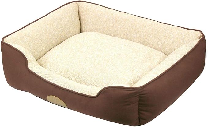 – Premium Dog or Cat Bed | Large Dog Bed Measures 30 x 23 x 7, Perfect for Pets up to 55 lbs. | 100% Polyester Pet Bed with Skid-Free Bottom | Brown