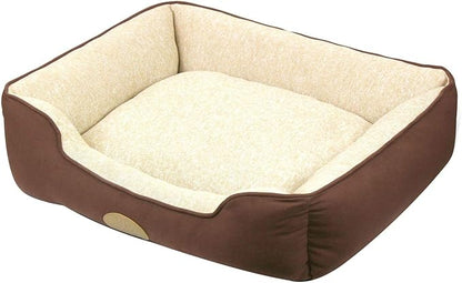 – Premium Dog or Cat Bed | Large Dog Bed Measures 30 x 23 x 7, Perfect for Pets up to 55 lbs. | 100% Polyester Pet Bed with Skid-Free Bottom | Brown