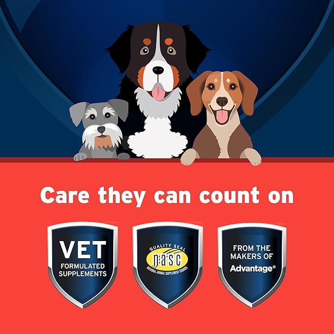 Pet Protect Dog Hip & Joint Supplement for Occasional Joint Stiffness, Vet-Formulated Synovi G3, Dog Glucosamine, Chicken-Flavored Soft Chews (60 Count)