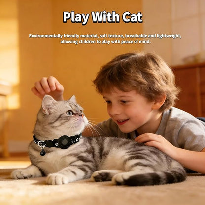 Pet Tracker,GPS Collar for Cats (iOS Only) Smart tag,Waterproof Compatible with Apple Find My,No Monthly Fee,Advanced Tracking Solution Smart Collar for Pet Safety Ideal Small Large Cats