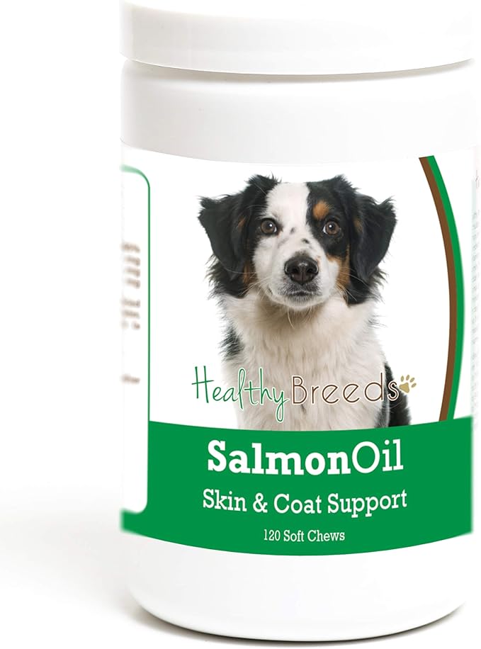 Healthy Breeds Miniature American Shepherd Salmon Oil Soft Chews 120 Count