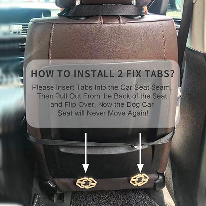 GENORTH Small Dog Car Seats for Small Dogs,Portable Puppy/Pet Car Booster Seat with Clip-On Leash and Mesh Window for Small Pet Up to 11 lbs