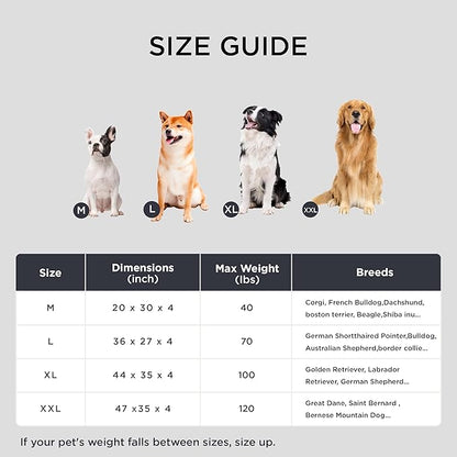 Bedsure Extra Large Dog Bed - Washable Giant Pet Bed Mattress with Oxford Fabric, Water Resistant Flat Pet Pillow Bed for XL Dog Crate, 44x35x4, Grey