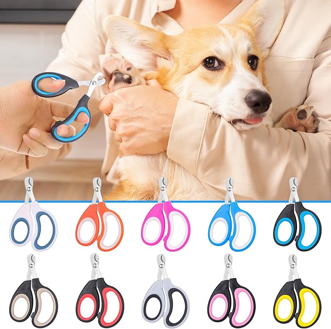 Lemecima 20 Pcs Cat Nail Clipper Bulk Kitten Claw Trimmer Pet Nail Cutter Claw Care for Cats, Kittens, Bunny, Puppy, Rabbit, Gatos, and More