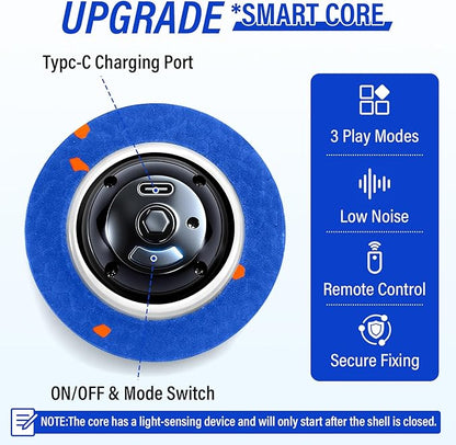 Smart Interactive Dog Toy Ball, Upgrade Automatic 3 Modes Moving Ball with Remote Control for Medium Large Dogs, Rechargeable Waterproof E-TPU Bounce & Rotating Dog Toy to Keep Busy (Dark Blue)