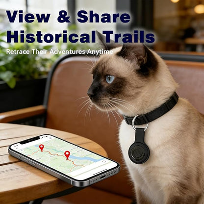 Pet GPS Tracker: A smart Collar with Real-time Location Tracking—no Monthly fees, no SIM Card Required, Real-time Tracking for Small Pets, Compatible with Android and iOS, 356-day Battery Life