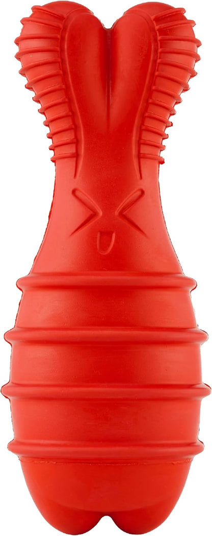 Outward Hound Grunt Fetch Stick Dog Toy, Bunny, Red