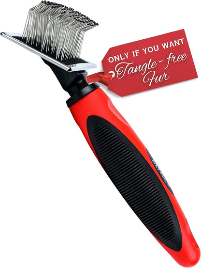 Tiny Slicker Brush for Dogs - Protected Pins for Extra Comfort - 1 inch Pins for Easy Detangling for Long Hair Dog, Cats, Doodle, Goldendoodle