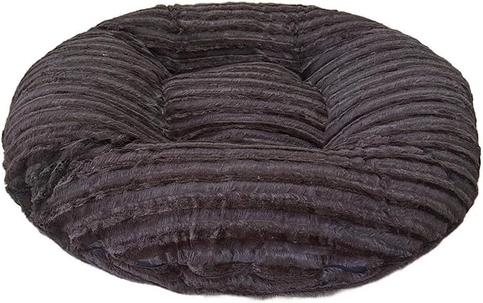 Bessie and Barnie - Luxury Extra Plush Faux Fur Bagel Pet/Dog Bed (Godiva Brown, X-S)