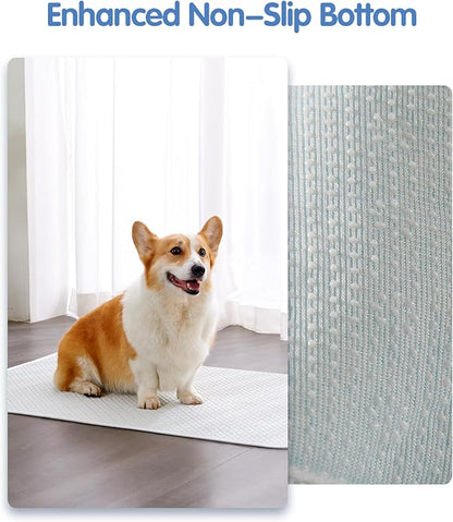 Dog Cooling Mat - Instant Cooling Pet Bed for Dogs & Cats, 6-12°F Drop, Non-Toxic & Machine Washable, Anti-Slip Bottom, Cool Mat for Indoor & Travel Use Light Gray 24" x 18"