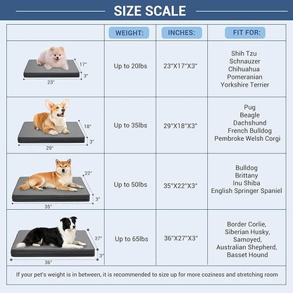 Vonabem Outdoor Waterproof Dog Bed Washable, Medium Crate Pad 30 inch, Wipeable Leather Puppy Bed with Removable Cover Reversible, Foam Durable Anti-Slip Pet Kennel Pads 29"x18" Grey