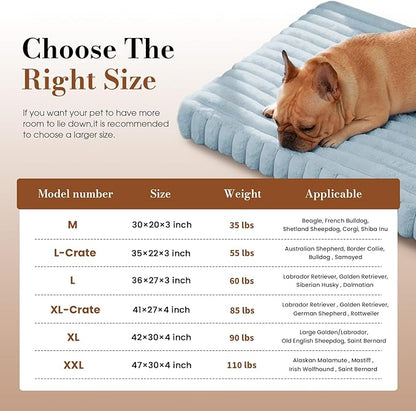 Dog Beds for Large Sized Dog, Orthopedic Pet Bed with Waterproof Lining, Soft Short Plush Surface & Egg Crate Foam, Machine Washable Pet Bed with Removable Cover & Anti Slip Bottom
