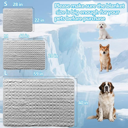 Dog Cooling mat, 59’’×40’’Washable Cooling Pad for Dogs, Large Dog mat Designed for Summer, Breathable and Easy to Carry pet mat for Dogs, Cats and Pets