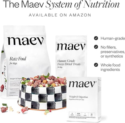 MAEV Human-Grade Weight & Digestion Supplement Bars | Natural Support for Healthy Weight Management & Digestive Support, 30 Count (Pack of 2)