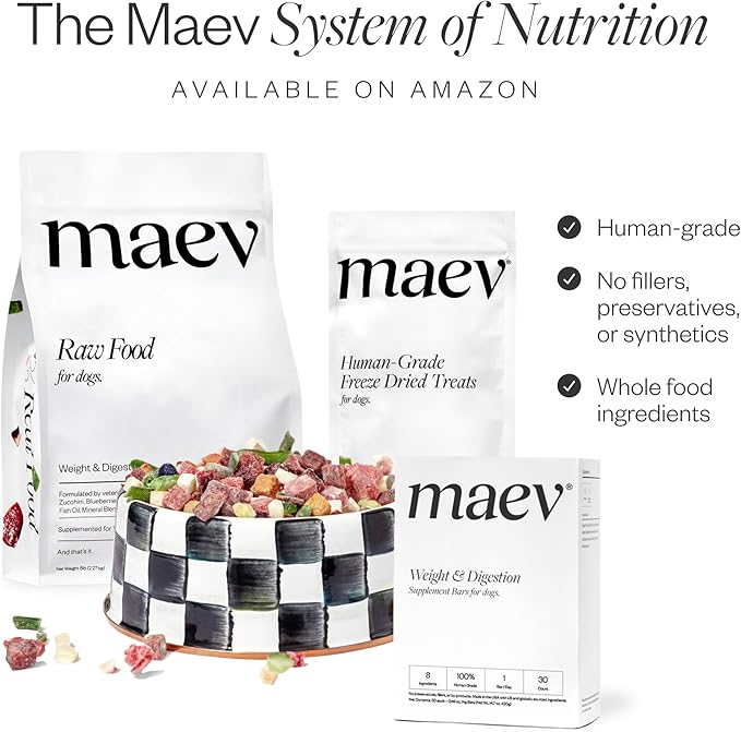 MAEV Human-Grade Skin & Coat Supplement Bars | Natural Support for a Healthy Skin & Coat, 30 Count (Pack of 2)