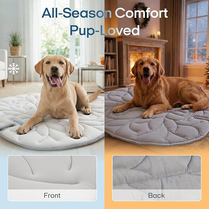 Vagascape Dog Cooling Mat, Washable Pet Cooling Mat, 35" x 33" Thick & Durable Large Cooling Mat for Dogs, Portable Foldable Premium Cooling Pad for Indoor, Outdoor, Travel, Camping, Patio and Beach