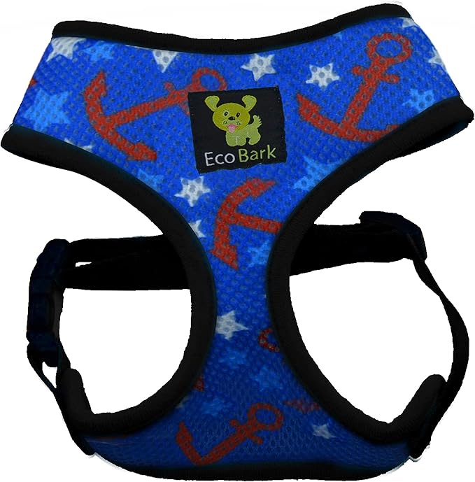 Classic Dog Harness Innovative Mesh No Pull No Choke Design Soft Double Padded Breathable Vest for Eco-Friendly Easy Control Walking Large Puppies Full Size Breeds & Extra Large Dogs (XXL, Nautical)