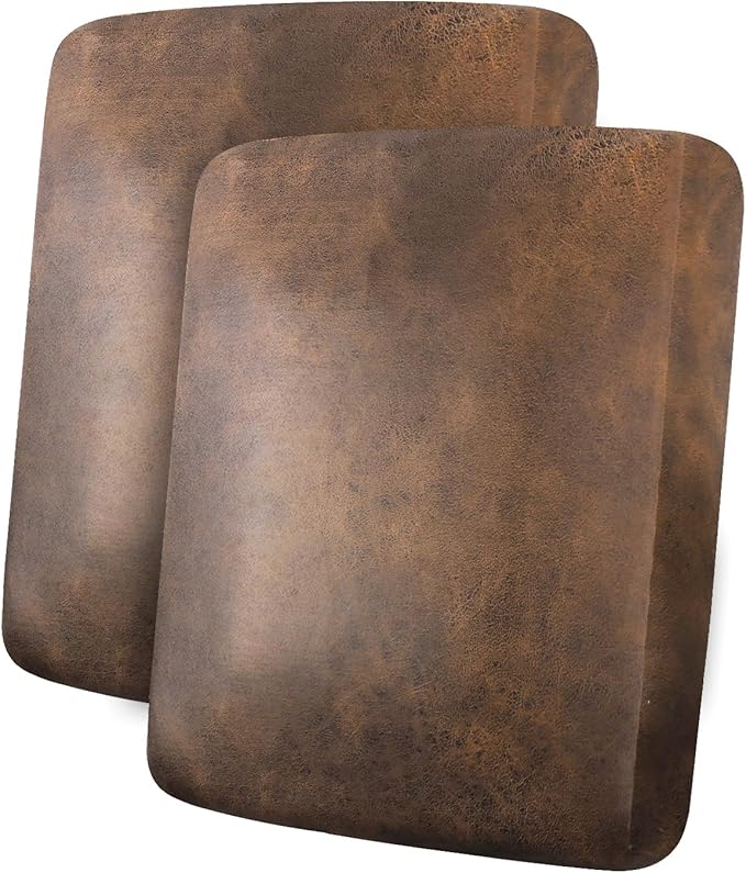 ANARACHON Leather Look Couch Cushion Covers Sofa Seat Slipcovers Sets Couches Furniture Protector for Sectional Armchair Loveseat Pets Kids Stretch Spandex Fabric (2 Cushion Sofa, Dark Brown)