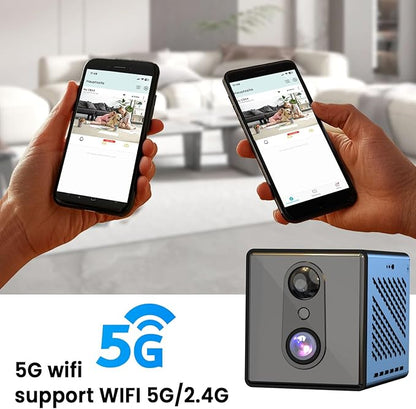 2026 Upgraded 4K Security Camera, 5GHz WiFi Indoor Camera, Free Cloud Storage, Home Security Camera with Night Vision, Motion Sensor, Long Battery Life, Motion Detection, Wireless Surveillance Cam
