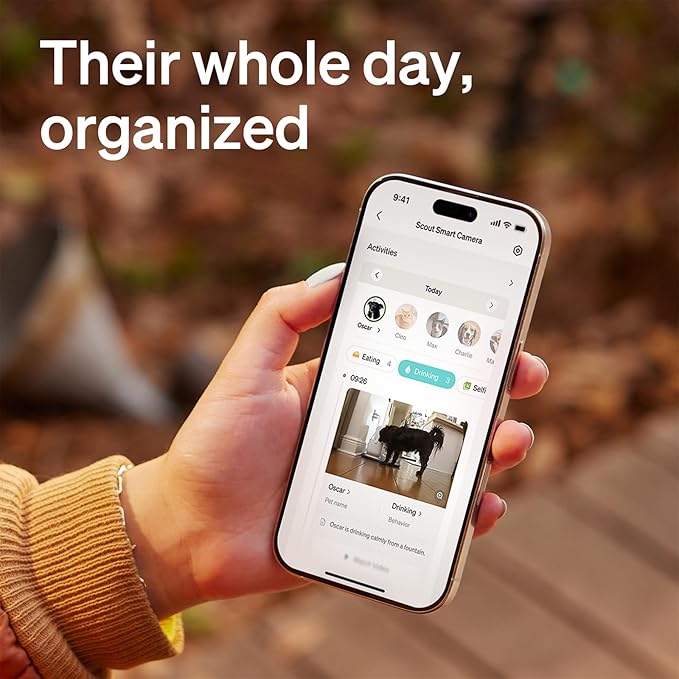 PETLIBRO AI Dog Camera Pet Camera Indoor with Phone App [Multi-Pet Recognition, Daily Activity Analysis & Smart Summaries] Cat Cam 360° View, 1080P Dog Cam Night Vision, 2-Way Audio Home Camera WiFi