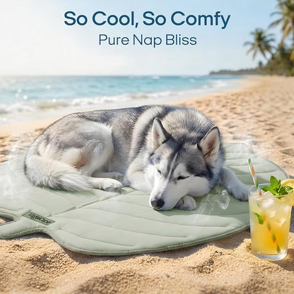 Vagascape Dog Cooling Mat, Washable Pet Cooling Mat, 35" x 33" Thick & Durable Large Cooling Mat for Dogs, Portable Foldable Premium Cooling Pad for Indoor, Outdoor, Travel, Camping, Patio and Beach
