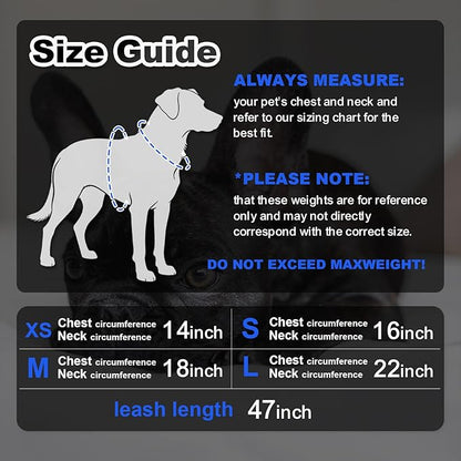 Dog Harness Medium Sized Dogs, Puppy Harness and Leash Set for Training, Running, Walking, Suitable for Small and Medium Dog Vest, Black, L