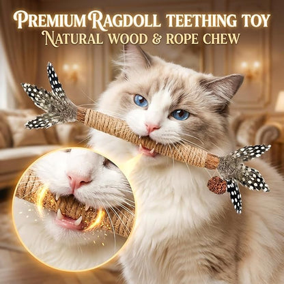 Cat Toys,3 Pack Silvervine Cat Feather Toy Kitten Chew Stick Catnip Treat for Cleaning Teeth Indoor Kitty Teaser Wand Molar Snack Interactive Pet Rabbit Bunny Hamster