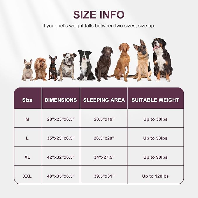 FURTIME Orthopedic Dog Beds - Waterproof Ultra Comfy Supportive Foam Pet Couch with Removable Washable Cover, Egg Foam, Nonskid Bottom