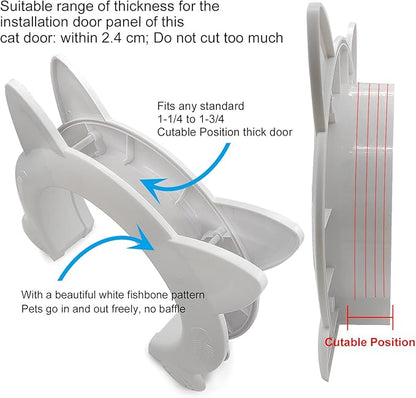 Cat Door for Interior Door,Hidden Pet Litter BoxPet Door for Cats up to 25 lbs Pet Box,Pass Through Opening 8.46x7.87 in（XL）