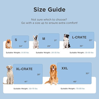 Bedsure Cooling Mat Medium Size Dog - Q-Max>0.4 Thin Breathable Cooling Crate Pad Indoor for Pet with Chill Cool Fiber as Cooling Topper，Portable Washable Kennel Mat in Outdoor Summer, 29x21, Blue