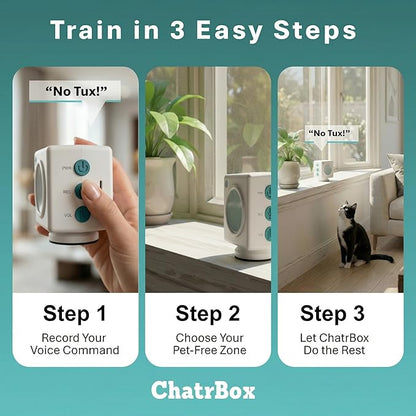 Humane Smart Pet Training Device – Motion-Activated Voice Guidance for Immediate Behavior Control, Works Automatically When You’re Not Home (No Shock, No Collar, No Spray)