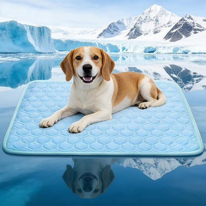 Cooling Mat for Dogs Thicken Pad for Cats,Rabbit&Medium,Large Dogs Internal Arc-Chill Cool Fiber (Q-Max>0.45),Dog Cooling Mat Non-Slip Washable Summer Pet Outdoor Bed,18"x29"