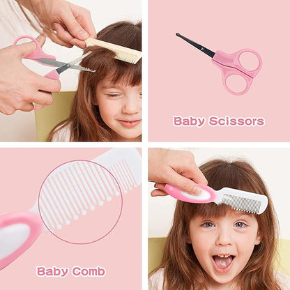 Baby Healthcare and Grooming Kit for Newborn Kids, 24PCS Upgraded Safety Baby Care Kit, Newborn Nursery Health Care Set, Baby Care Products