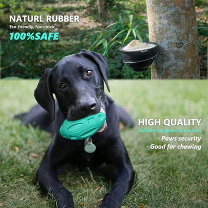 EASTBLUE Squeaky Dog Toys for Aggressive Chewers: Rubber Puppy Chew Ball with Squeaker (Teal)
