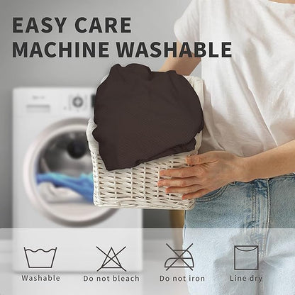 Easy-Going 100% Dual Waterproof Recliner Sofa Cover, 8-Pieces Stretch Relining Couch Cover with Pocket, Jacquard 3 Seat Sofa Slipcover Leakproof Washable (Sofa, Chocolate)