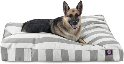 Majestic Pet Rectangle Large Dog Bed Washable – Non Slip Comfy Pet Bed – Dog crate Bed with Removable Washable Cover – Dog Kennel Bed for Sleeping - Dog bed X-Large Breed 50x42x5 Inch – Gray