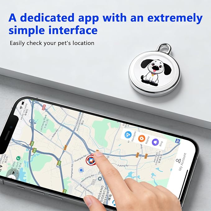 2026 GPS Tracker for Pet, No Monthly Fee & No SIM Card Needed | Real-Time Tracking for Dogs, Cats & Small Animals | Lightweight Design | Long Battery Life | Compatible with iPhone & Android