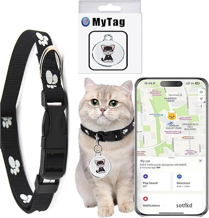 Cat Tracker Collar-Cat GPS Tracker-GPS Tracker for Cats| Dual-System Tracker | Android and iOS Universal | No Monthly Fee | Waterproof | Works with Any Collar