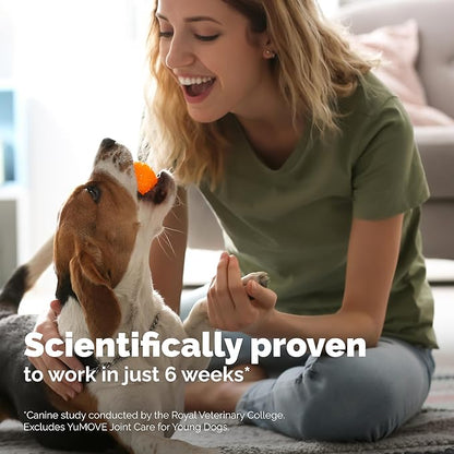 YuMOVE Hip & Joint Supplement for Dogs with Glucosamine, Hyaluronic Acid, Green Lipped Mussel & Omega 3 Joint Supplement - Regular or Advanced Strength (180ct Chews, Advanced Strength)