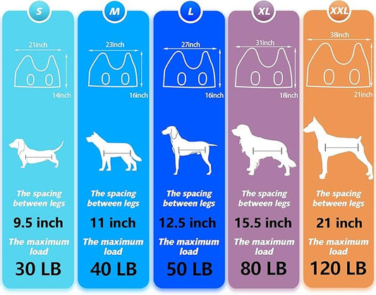 ATESON Pet Grooming Hammock for XXL Large Dogs with Nail Clippers/Nail Trimmers/Grooming Scissors, Dog Grooming Harness for Nail Trimming, Pet Grooming Sling Helper