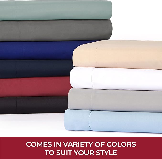 Mellanni RV Short Queen Sheets - 4 PC Iconic Collection Bedding - Hotel Luxury, Extra Soft, Cooling Bed Sheets - Deep Pocket up to 10 inch (RV/Short Queen, Terracotta)