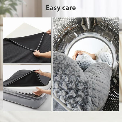 LEXTRO Orthopedic Dog Bed for Extra Large Dogs, Egg Crate Foam Bed for Extra Large Dogs, Equipped with Removable Waterproof Pillow Cover and Anti-Slip Bottom, Pet Bed
