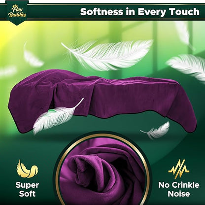 Paw Buddies Premium Waterproof Blanket 80"x90" Velvet-Feel Reversible Throw – Leakproof, Machine Washable Bed & Sofa King Size Protector for Couples, Pets & Travel + Bonus Small Blanket