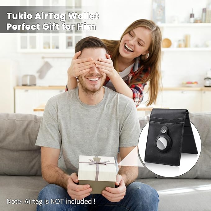 Air Tracker Tag 1-Pack (Black), Tukio Bluetooth 5.3 Tracker Tag for Apple Find My App(iOS Only), Replaceable Battery, 100dB Alarm Sound, Item Locator Smart Tag for Wallets, Keys, Bag, Luggage and More