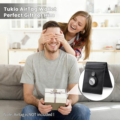 Air Tracker Tag 1-Pack (Black), Tukio Bluetooth 5.3 Tracker Tag for Apple Find My App(iOS Only), Replaceable Battery, 100dB Alarm Sound, Item Locator Smart Tag for Wallets, Keys, Bag, Luggage and More