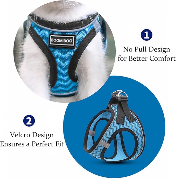 Dog Harness with Leash Set, No Pull Adjustable Reflective Step-in Puppy Pet Vest Harnesses for Small Medium Large Dogs and Cats,Cranberry L